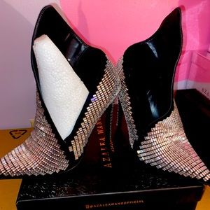 AZALEA WANG EVELYN STILETTO BOOT IN SILVER BLING BLING